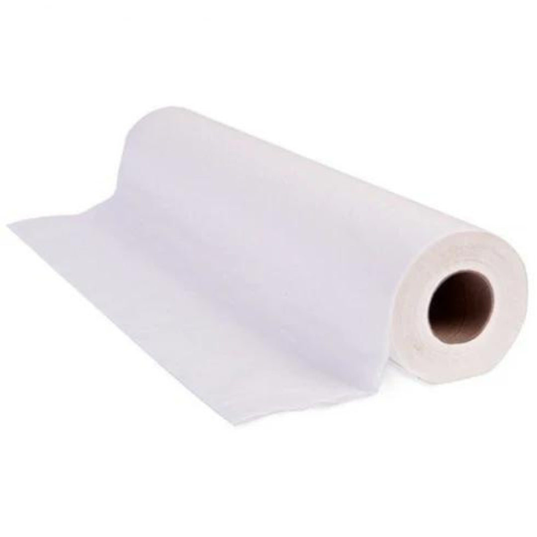Disposable Non-Woven Bed Sheet 31.5" X 70" 30 Gram Bed Roll (White)