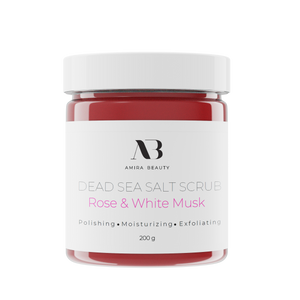 Dead Sea Salt Foaming Body Scrub - Rose & White Musk 7 oz