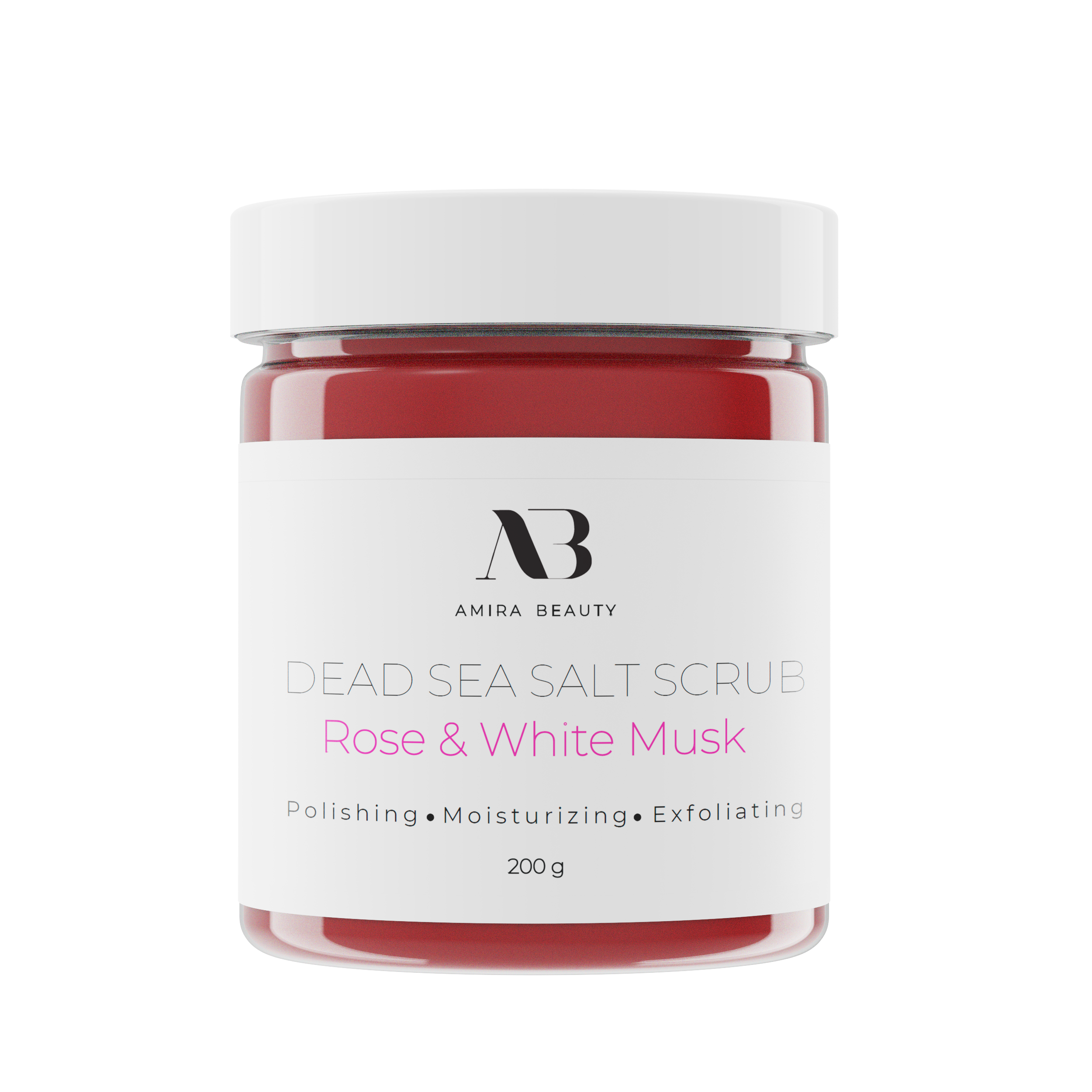 Dead Sea Salt Foaming Body Scrub - Rose & White Musk 7 oz