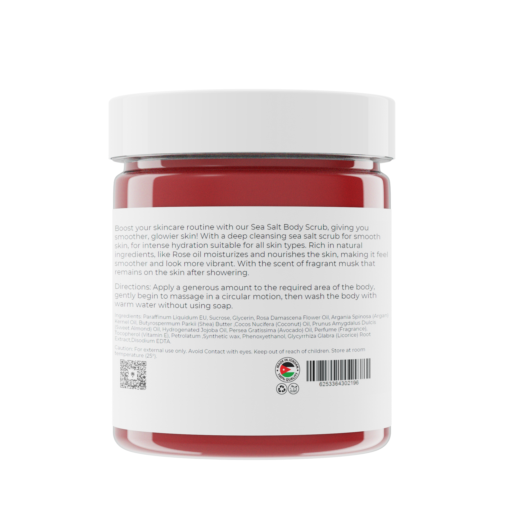 Dead Sea Salt Foaming Body Scrub - Rose & White Musk 7 oz