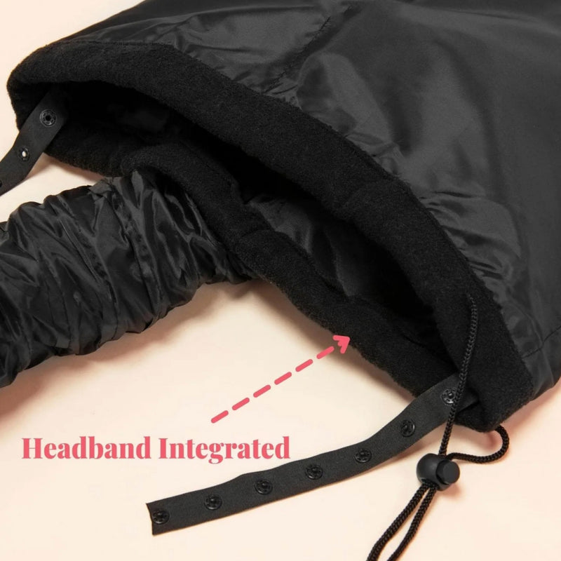 Bonnet Hair Dryer Hood Diffuser Attachment - Soft Adjustable Dryer Cap with Headband
