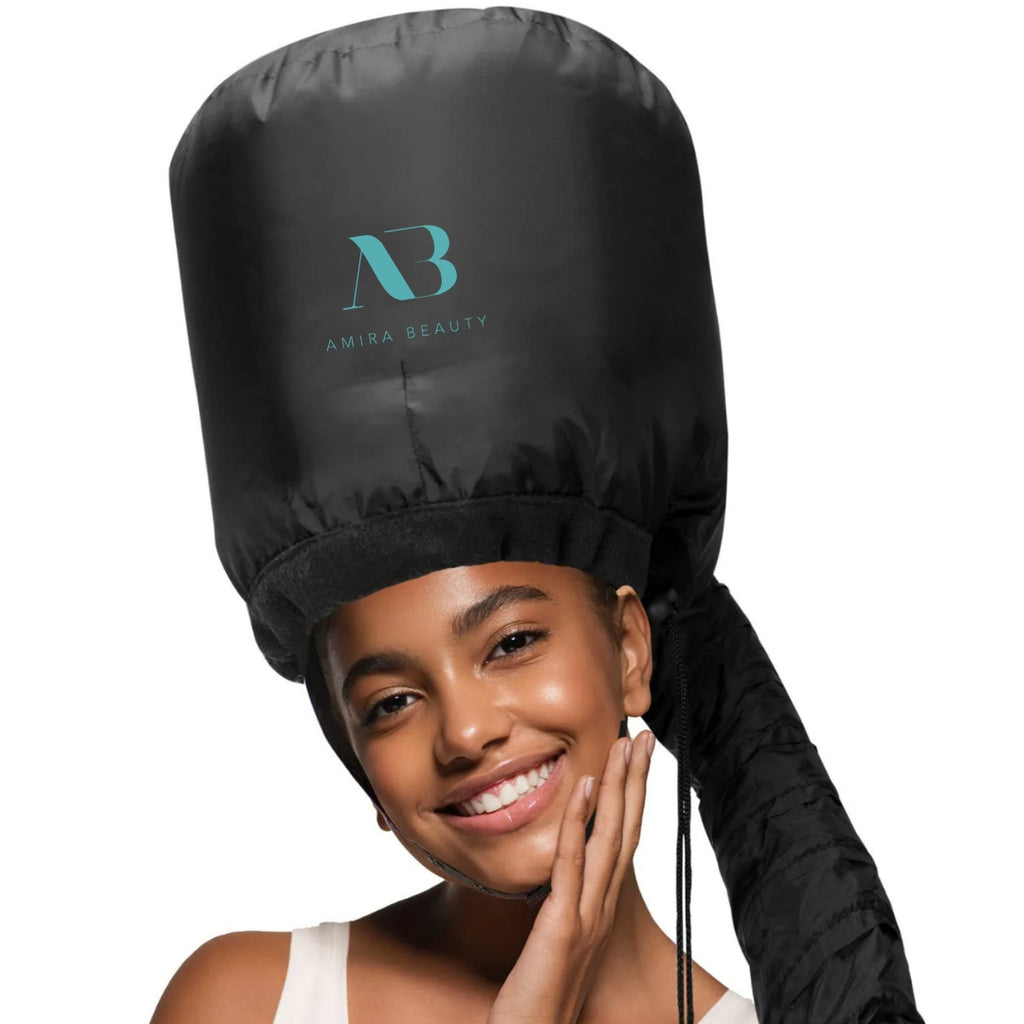 Bonnet Hair Dryer Hood Diffuser Attachment - Soft Adjustable Dryer Cap with Headband