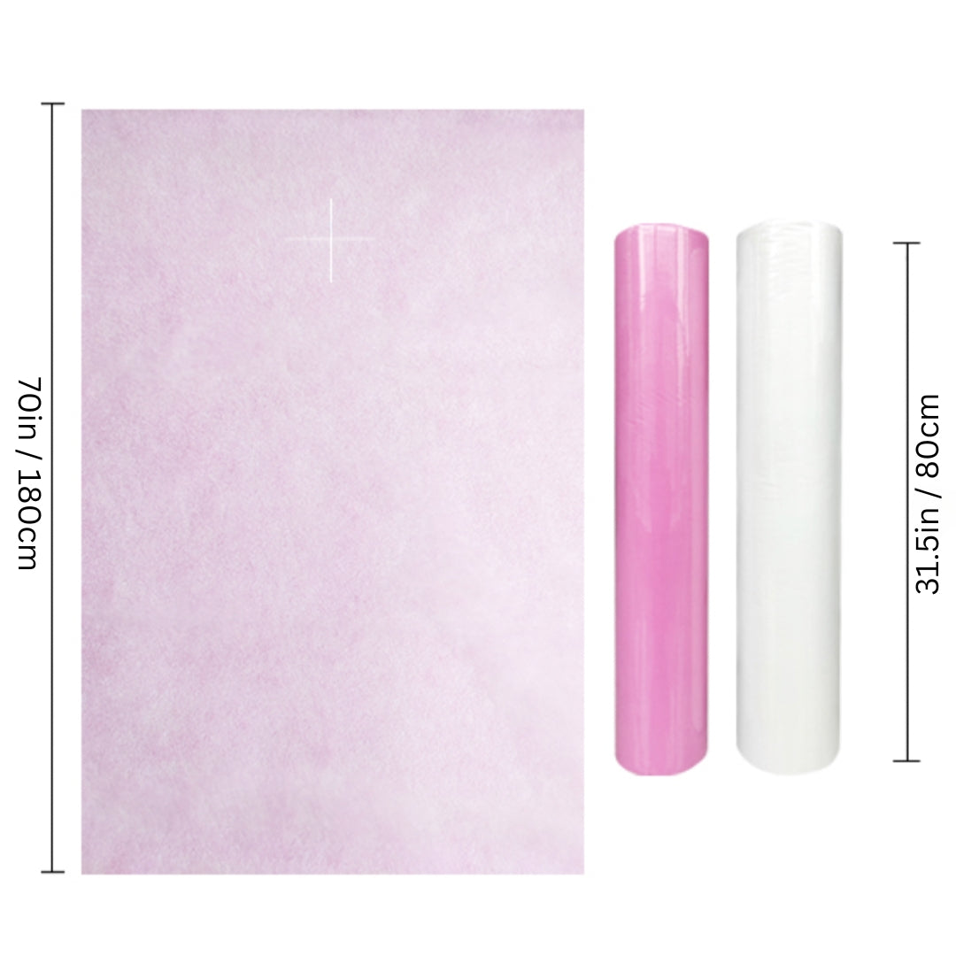 Disposable Non-Woven Bed Sheet 31.5" X 70" 30 Gram Bed Roll (White)