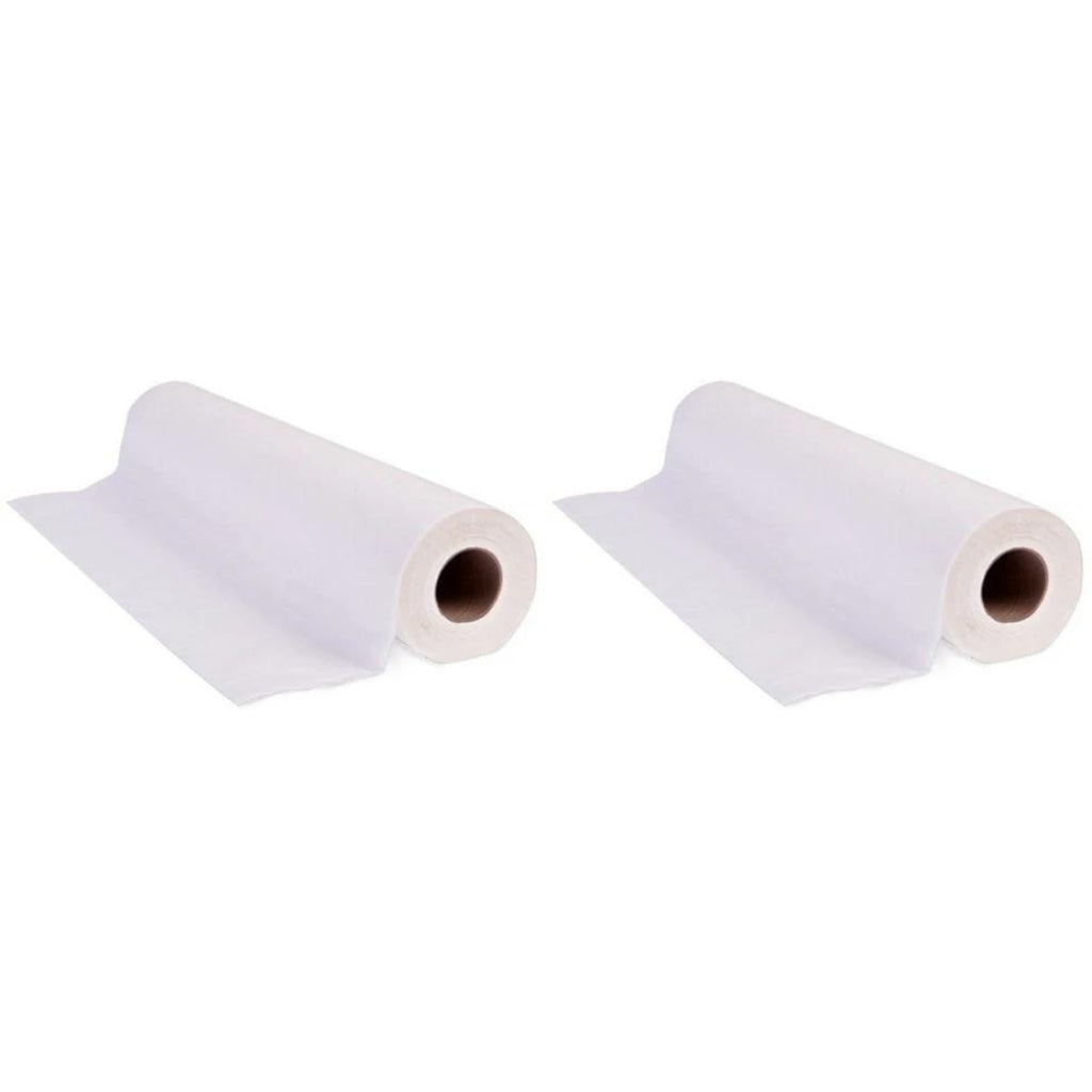 Disposable Non-Woven Bed Sheet 31.5" X 70" 30 Gram Bed Roll (White)