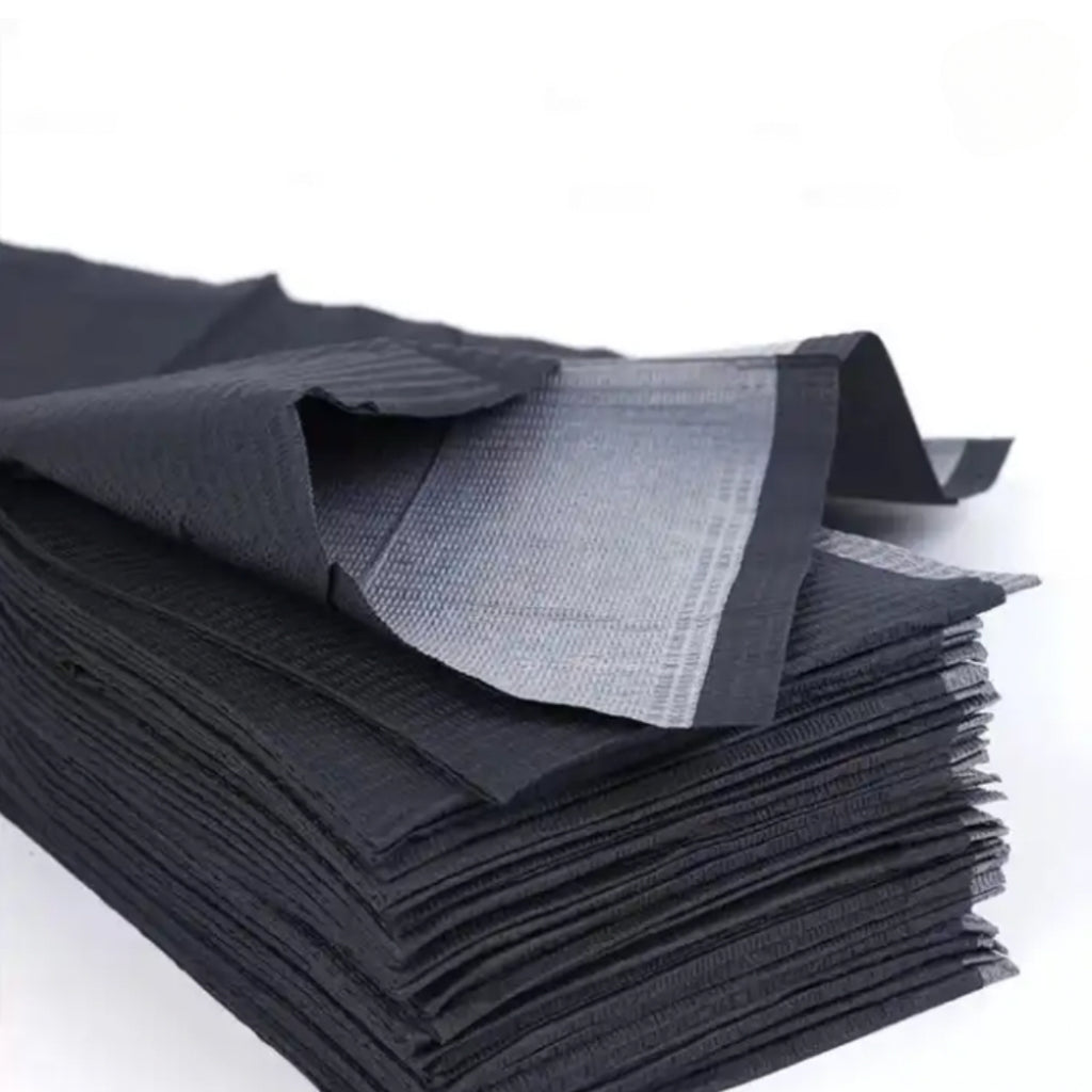 Disposable Dental Bibs 3 Ply Waterproof Paper Sheet Tray Cover 13" X 18" 50 pack